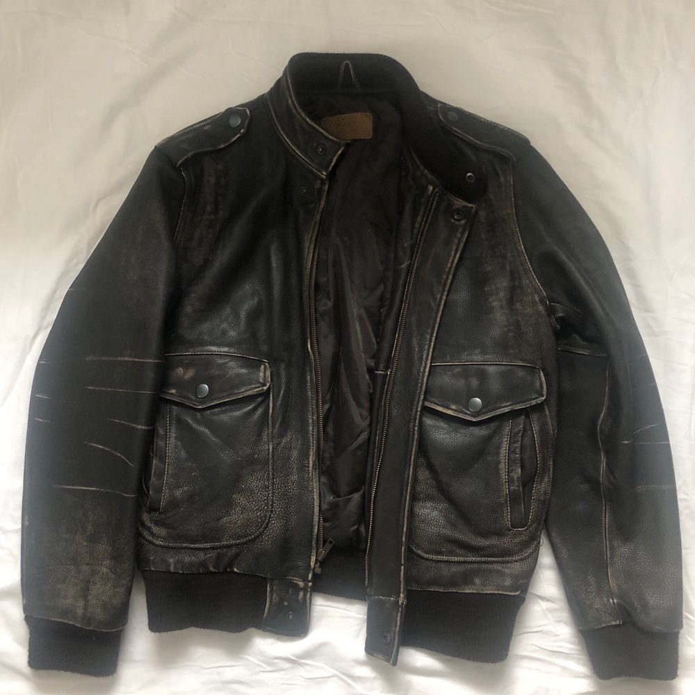 Men’s VINTAGE Old Navy Leather Jacket!